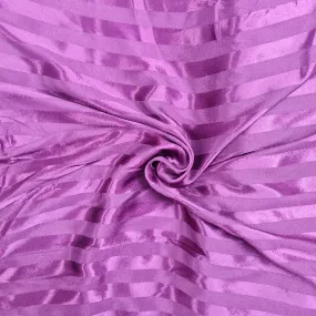 Wine Stripe Print Semi Satin Fabric